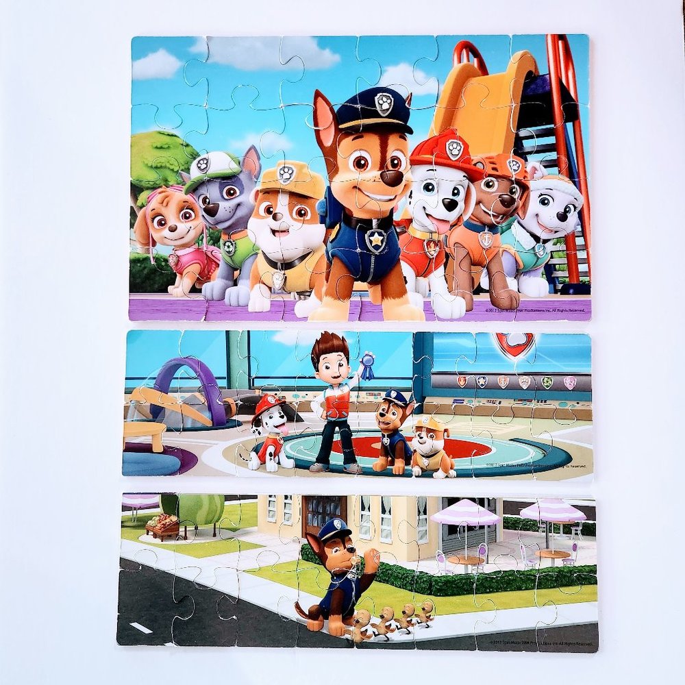 11 Wooden Puzzles - Paw Patrol, Vehicles, Frozen